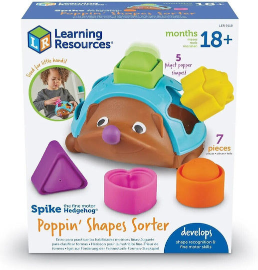 Learning Resources Παιχνίδι Ταξινόμησης Σχημάτων Spike Hedgehog για 18+ Μηνών