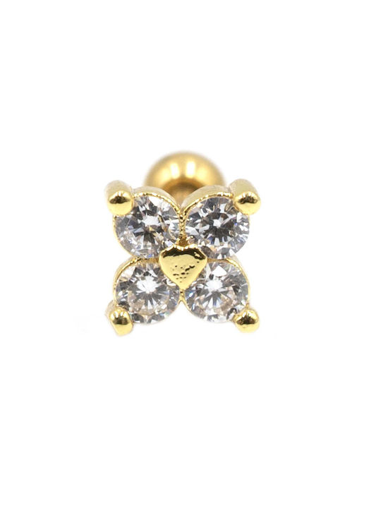 Stainless Steel Gold Plated Zircon Ear Cuff Kfm151