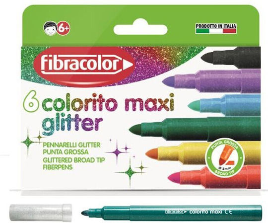 Set de markere Cmp Colorito Maxi Glitter 6 culori 630gt006se Cmp