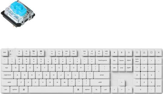 Keychron K5 Pro K5P-P2 Гейминг клавиатура с Gateron Blue превключватели и RGB осветление Английски (САЩ) Бяла