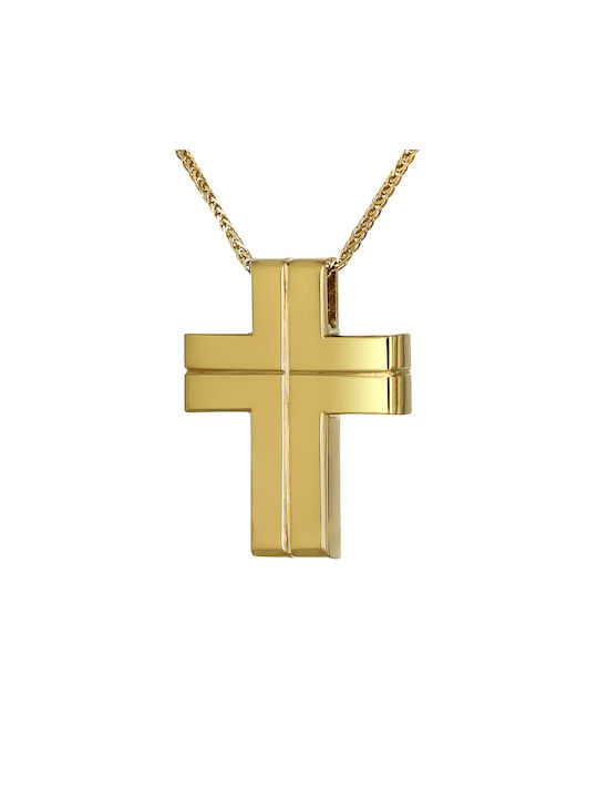 Herren Gold Kreuz 14K