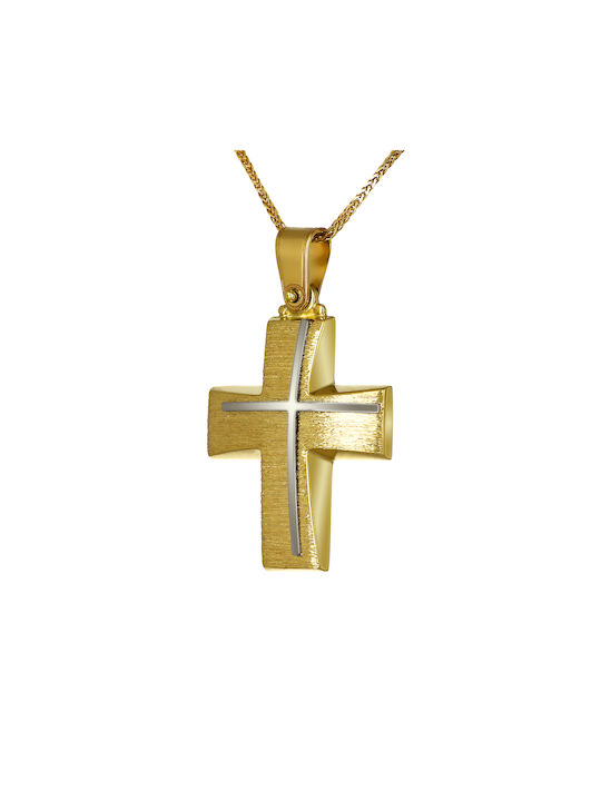 Herren Gold Kreuz 14K