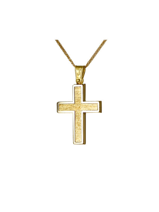 Herren Gold Kreuz 14K