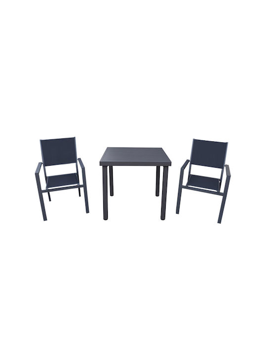 Outdoor Dining Set 3 Pieces Bliumi
