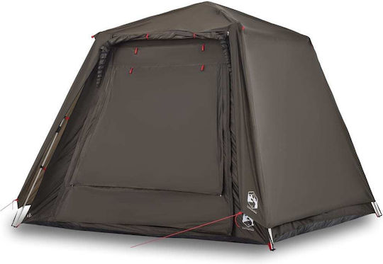 vidaXL Camping Tent Brown with Double Cloth for 4 People 260x260x211cm