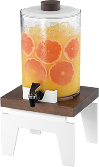 Juice Dispenser Vario Single Oak Base Transparent Container 5 Liters Dvd01-50