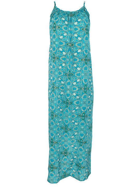 Lara Ethnics Capri Maxi Dress Satin Blue