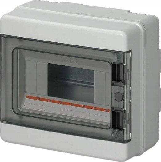 Elettrocanali Wall mounted Waterproof 12-Elements Fuse Box with 1 Row