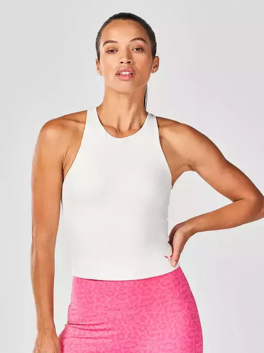 Women's Athletic Blouse Sleeveless Pearl White