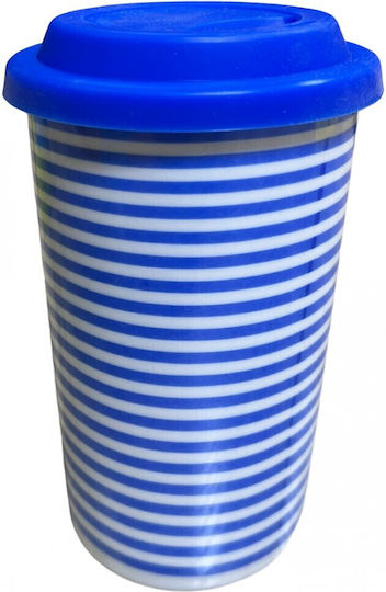 Evigri Κούπα από Πορσελάνη με Καπάκι Μπλε 413ml 5202788645960 Evigri Κούπα από Πορσελάνη με Καπάκι Μπλε 413ml 5202788645960