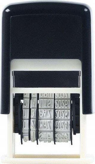 Office Products Date Stamp in Greek Language with Black Ink