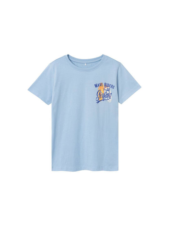 Name It Kids Blouse Short Sleeve Chambray Blue Μακό