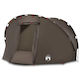 vidaXL Fishing Tent Brown for 5 People 273x273x129cm