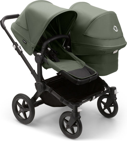 Bugaboo Donkey 5 Duo Complete Adjustable Double Stroller Suitable for Newborn Black-Forest Green