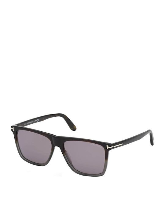 Tom Ford Unisex Γυαλιά Ηλίου με Μαύρο Κοκκάλινο Σκελετό και Καφέ Ντεγκραντέ Φακό FT0832 01D