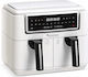 Turbotronic Air Fryer with Double Detachable Bucket 7.6lt White AT-TT-AF11