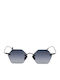 Eyepetizer Unisex Sunglasses with Black Metal Frame and Blue Gradient Lens CARNABY-C.6-51