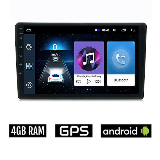 Car Audio System 2DIN (Bluetooth/USB/AUX/WiFi/GPS/Apple-Carplay/Android-Auto) with Touch Screen 9"