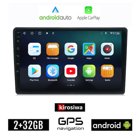 Kirosiwa Ηχοσύστημα Αυτοκινήτου για Citroen C4 Cactus 2014 2021 (Bluetooth/USB/AUX/WiFi/GPS/Apple-Carplay/Android-Auto) με Οθόνη Αφής 9"