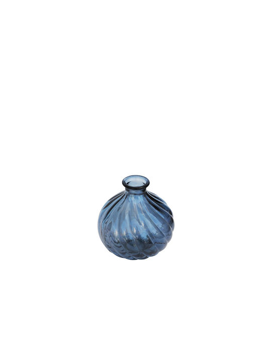 Atmosphera Διακοσμητικό Βάζο Glas Blau 17cm 1Stück