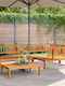 Garten- und Outdoor-Möbelsets 4 Stück Massivholz Akazie