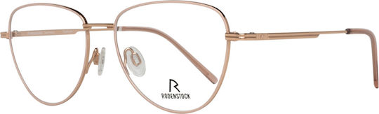 Rodenstock Дамски Метален Рамка за Очила Котешко око от Титан Златист R7104 B
