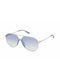 Zadig & Voltaire Men's Sunglasses with Silver Metal Frame and Blue Gradient Lens SZV320 579Y