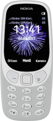 Nokia 3310 2017 Dual SIM (16MB) Κινητό με Κουμπιά (Ελληνικό Μενού) Γκρι