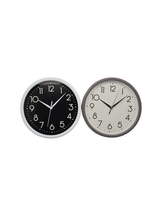 Ankor Wall Clock Plastic White Various Colors)