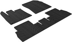 Auto Gs Rear Mats 2pcs from Plastic for Peugeot Rifter Opel Combo Citroen Berlingo Black