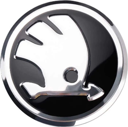Car 240208 Skoda Octavia Superb Fabia Kodiaq Yeti Karoq Hood Trunk Large Chrome 9cm Sticker