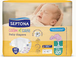 Septona Calm n' Care Πάνες με Αυτοκόλλητο No. 1 για 2-5kg 26τμχ