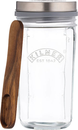 KIlner Vase Allgemeine Verwendung mit Deckel Hölzernes Transparent 500ml