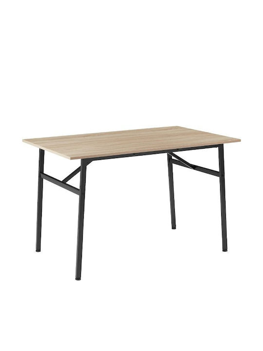 Tisch Holz mit Metallgestell Light Wood, Sonoma Oak 120x76cm