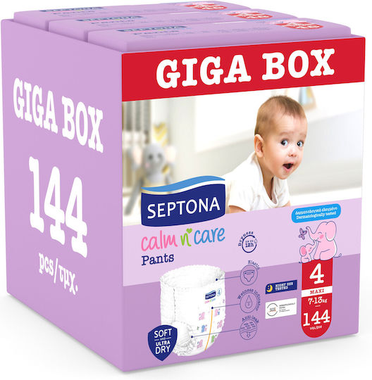 Septona Πάνες Βρακάκι Calm & Care No. 4 για 7-13kg 144τμχ