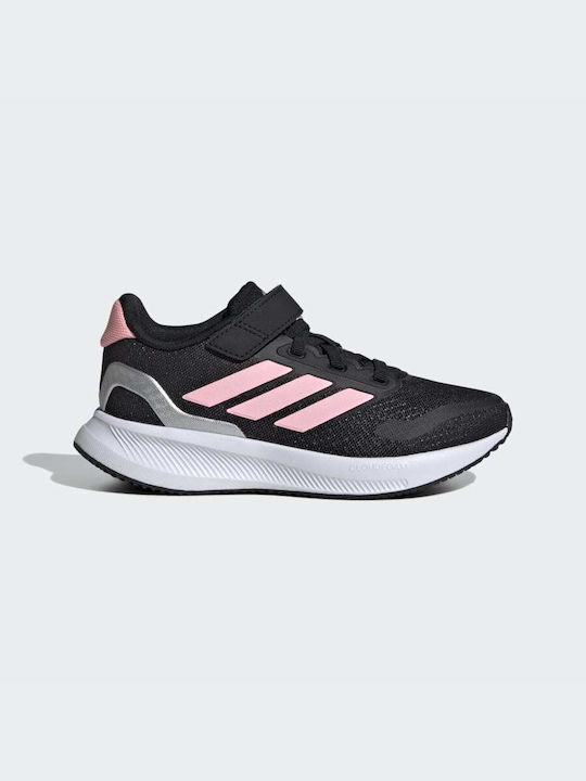 Adidas Kids Sports Shoes Running Runfalcon 5 Core Black / Pink Spark / Silver Metallic