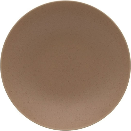 Ready Plate Soup made of Porcelain Brown with Diameter 24cm 12pcs