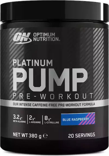 Optimum Nutrition Platinum Pump Pre Workout Supplement 380gr Blue Raspberry