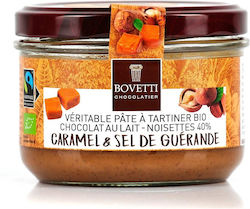 Unt de ciocolată organică cu caramel Bovetti 350gr