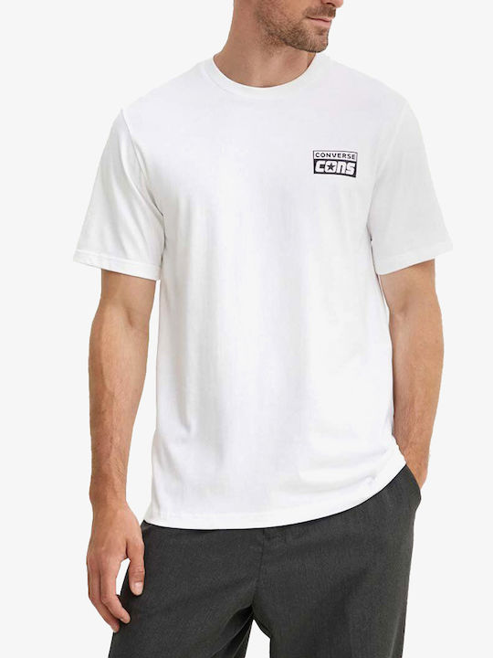 Converse T-shirt Bărbătesc cu Mânecă Scurtă White/Black