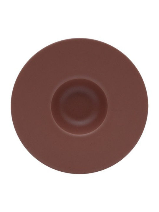 Costa Verde Teller Suppe aus Porzellan Braun mit Durchmesser 18cm