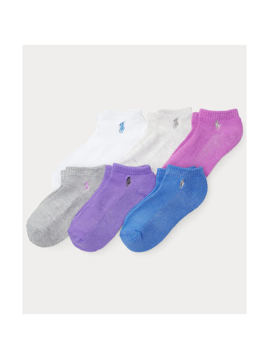 Ralph Lauren Women's Socks Grey/blue/purple/white 6Pack