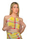 Morena Spain Women's Blouse Sleeveless Striped Yellow
