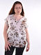 Women's Blouse Floral Brown