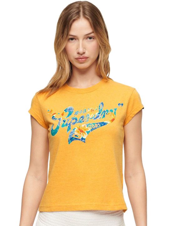 Superdry Γυναικεία Μπλούζα Floral Κίτρινη