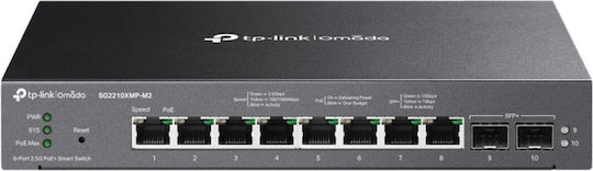 TP-LINK SG2210XMP-M2 v1 Managed L2 PoE+ Switch με 8 Θύρες Ethernet και 2 SFP Θύρες