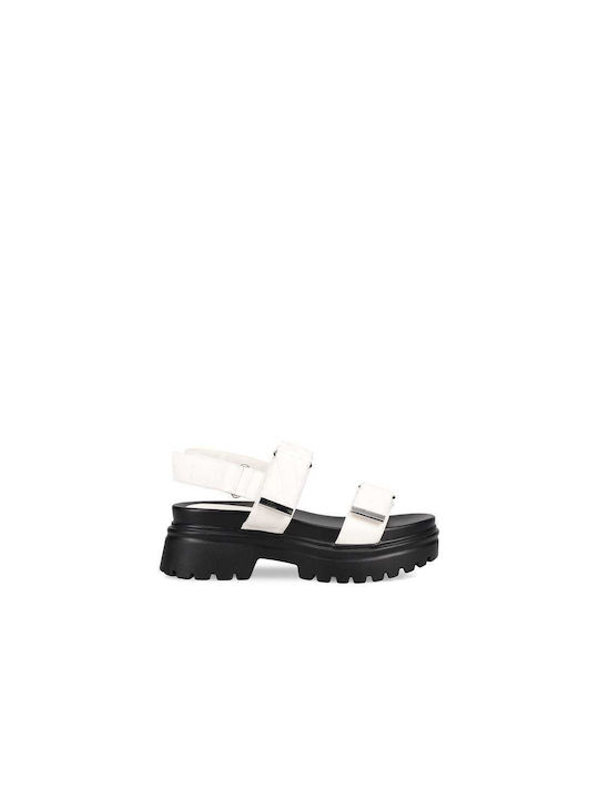 Migato Synthetic Leather Women's Sandals White