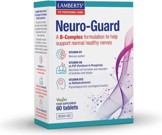 Lamberts Neuro-Guard Vitamin for Nervous System Health 12mg 60 Tablets