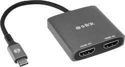 S-Link USB-C / HDMI feminin în USB-C / HDMI feminin 1buc (39873/SWV-USBC026)