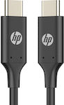 HP USB 2.0 Cable USB-C male - USB-C 60W Μαύρο 1m (063024)